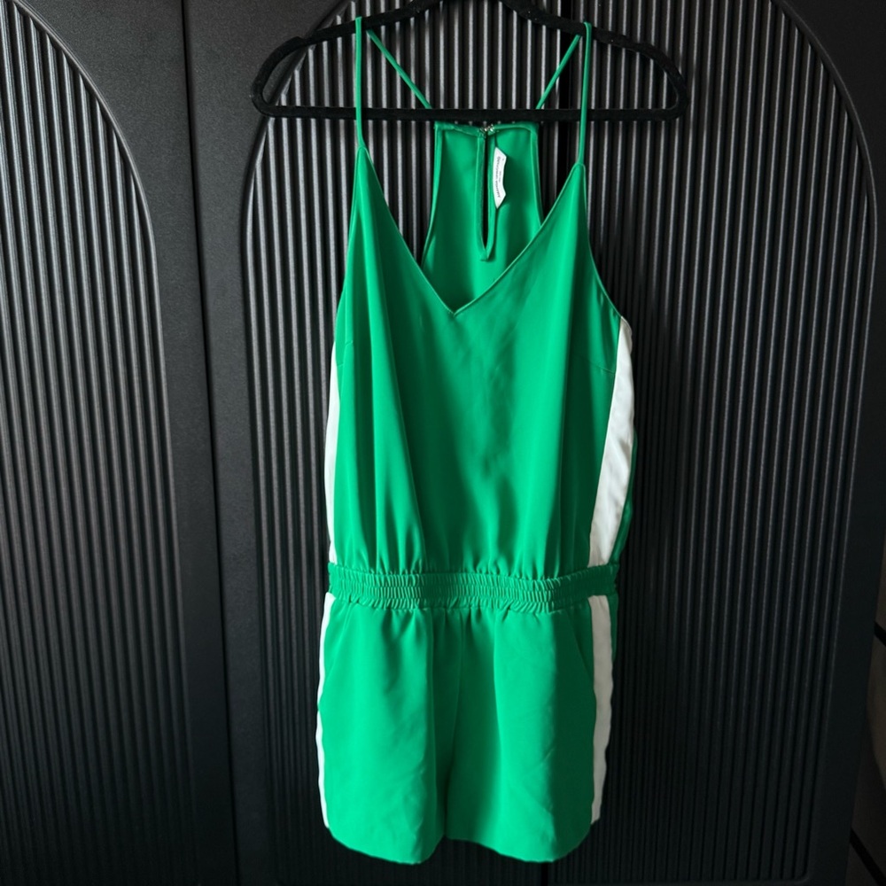 Amanda Uprichard Green and White Jumpsuit - Picture 6 of 12
